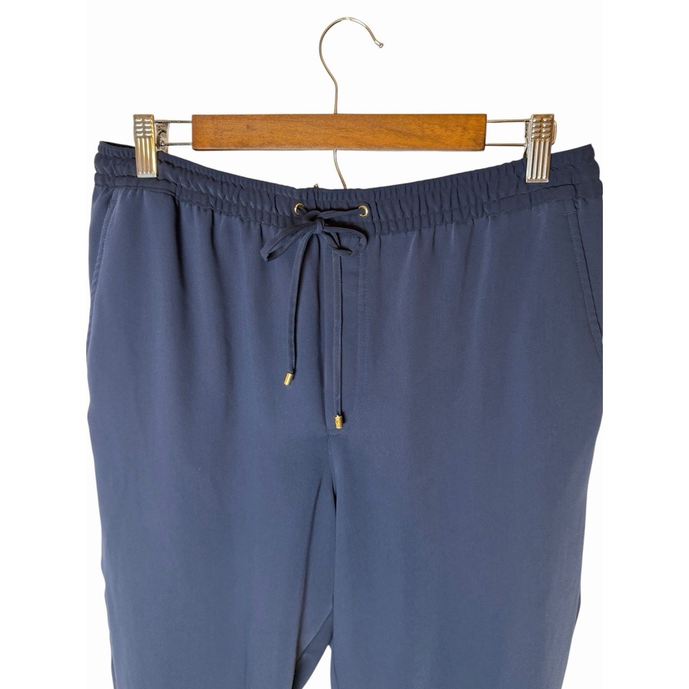 Lauren Ralph Lauren Navy Blue Pull On Jogger Pants Women Size 10 Drawstring - Picture 2 of 7